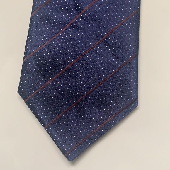 𝅺💥GIORGIO Armani Silk Dot Stripe Tie💥 - Picture 2 of 7